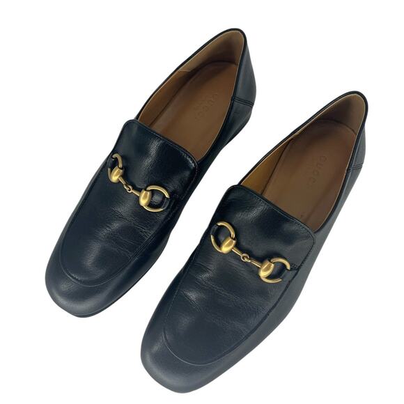 Gucci Goatskin Horsebit Quentin Convertible Mid-Heel Loafers Black - Picture 8 of 16